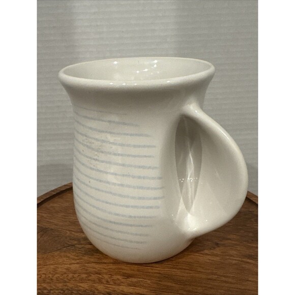 Cozy Cup- Peaceful Mind Grateful Heart 20 oz. Stoneware Nice Hand Hold - Picture 4 of 10